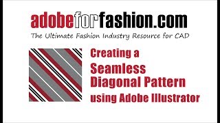 Adobe for Fashion How Create Seamless Diagonal Patterns in Illustrator [upl. by Yttig969]