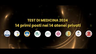 Test di Medicina 2024 14 primi posti nei 14 atenei privati [upl. by Aihsas158]