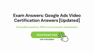 Exam Answers Google Ads Video Certification Answers  Upodated  examroll [upl. by Morrissey]