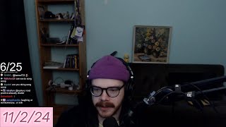 HELLO WAKE UP IM LIVE aksually twitch VOD  11224 [upl. by Buckels]