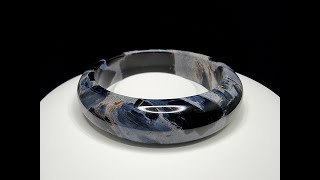 Bangle Batu Pietersite Namibia Miracle Glory Stone HQ Dim 565mm C1664 [upl. by Dnalor]