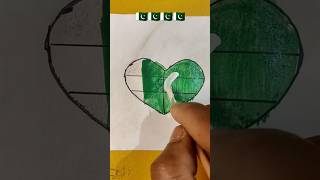 Pakistan 🇵🇰 Flag Drawing 💯✨ art shorts trending youtubeshorts viralshorts [upl. by Hew]