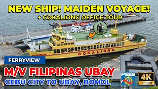 Exploring MV Filipinas Ubay Maiden Voyage  Main Office  Cebu City to Ubay Bohol  FERRYVIEW 4K [upl. by Nayb457]