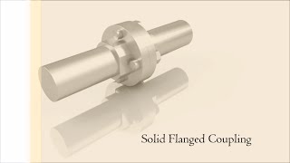 Solid Flanged Coupling assembly animation  Shaft Couplings  Autodesk Inventor [upl. by Lotson31]