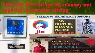 PROCOM settingsBTS voltage DG running and capacitor GCU parameter setting [upl. by Selway]