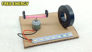 Free Energy  How To Make Free Energy Magnetic Light Bulb  Magnet free energy at DC Motor [upl. by Flss]