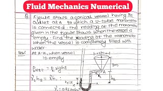 Manometer Numerical  Fluid Mechanics Numerical  most important question [upl. by Hsara26]