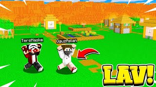 MİNECRAFTta ZIPLARSAM LAV YÜKSELİR  Minecraft [upl. by Haniraz]