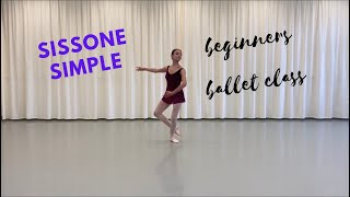 httpswwwprimaballetclasscom Sissone Simple  Centre  Left  Beginners [upl. by Ahsata463]