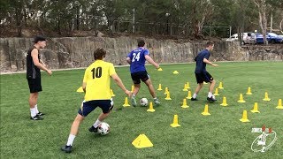 DRIBBLING DRILLS  Running with the ball  Soccer  Football  Joner 1on1 [upl. by Nolak]