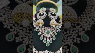 Green Stone Necklace Set for Bridal Women  Function  Lora Lounge Tirupati [upl. by Nisay]