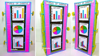 maths graph working model bar graph  line graph  pie chart  histogram  pictograph  craftpiller [upl. by Nelleus]