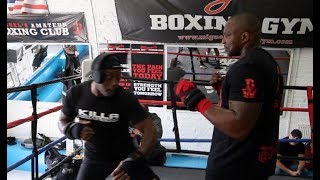 NIGEL BENN TEACHES DILLIAN WHYTE HOW TO WHIP THOSE SHOTS TO BODY IN EXCLUSIVE FOOTAGE [upl. by Adnara]