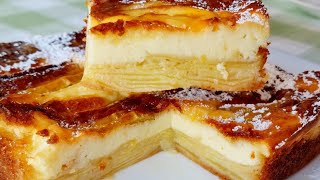 EL POSTRE MÁS RICO Y FÁCIL EN 5 MINUTOS CON 4 MANZANAS y 3 HUEVOS 🍎TARTA DE MANZANA🍏🤤 [upl. by Brien]