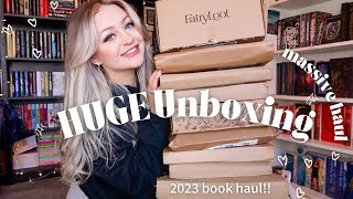 HUGE book unboxing haul🌛waterstones amazon special editions bookish merch amp more [upl. by Llohcin519]