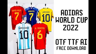 Adidas WorldCup 2022 Font Free Download by SportampFont  Download Free Football Font [upl. by Eolande409]