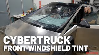 Cybertruck Front Windshield Tint  Full Length Install Start to Finish  3M Crystalline 70 [upl. by Standish]