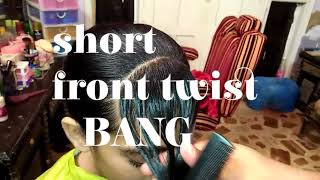 Long Side bangs ✂️  Short Front Twist bang✂️  how to Fringe cut  Twist Cutting technique [upl. by Ahtael]