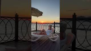 like gerl travel sochi reels sochibeach sunset 🌅 🌊 [upl. by Hose]