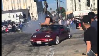 Reckless Driver Hit Two Bystander At Car Meet [upl. by Eimaj370]