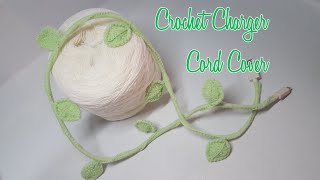 Crochet Charger Cord Cover  Tutorial [upl. by Anilad]