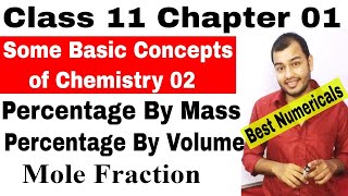 Class 11  Chap 1 Some Basic Concepts of Chemistry 02  Concentration terms Mole Fraction [upl. by Chip]