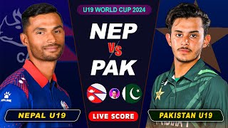 NEPAL U19 VS PAKISTAN U19 CRICKET MATCH  U19 WC 2024  NepU19 vs PakU19  Score amp Commentary Only [upl. by Iasi]