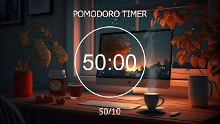 5010 Pomodoro Timer  Chill Lofi Music And Library Sound Study amp Work Focus ★︎ Focus Station [upl. by Sadnalor228]