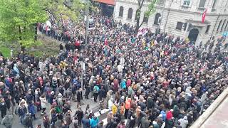 Protesti Beograd 13 april 2019 1 od 5 miliona [upl. by Ialohcin]