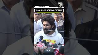 Allu Arjun speaks to media after being released from Chanchalguda Central Jail [upl. by Eskill]