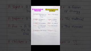 Whats the Difference BETWEEN Countable and Uncountable Nouns [upl. by Ahsiekel222]