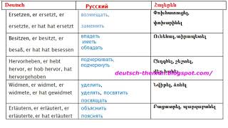 Deutsch b2 Wortschatz übungen 10 deutsche Verben10 немецкий глаголы գերմաներեն հայերեն [upl. by Pellet]