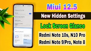 Miui 125 hidden feature  How to enable Glance Wallpaper carousel in Redmi note 10s Pro amp Samsung [upl. by Millard]