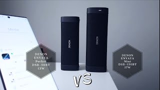 Specs battle DENON Envaya Mini DSB 150BT vs Envaya Pocket 50BT [upl. by Kentigera]