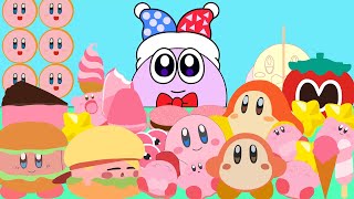 Kirby Animation  Kirby Cake Ice Cream Burger Pink Food Dessert Mukbang marxkirby [upl. by Acinorav]