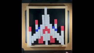 GALAGA 🕹️ block art DIY shorts asmr satisfying gaming asmrsounds minecraft wood retrogaming [upl. by Ynittirb]