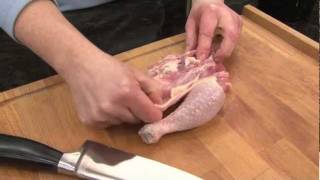 How to debone a chicken leg  Now Youre Cookin with Manitoba Chicken [upl. by Eeb]