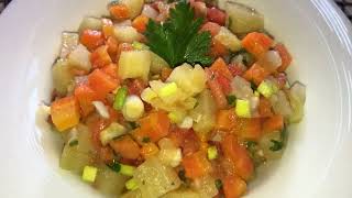 Salade de pommes de terre et carottes 🥕 facile et rapide  سلاطة البطاطس و الجزر سهل و سريع [upl. by Hajed]