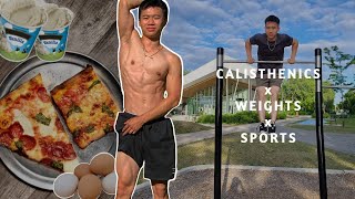 Full Day Of Eating And Training As A Hybrid Athlete  Mixing Calisthenics amp Weight Lifting [upl. by Geoffry837]