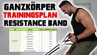 Muskelaufbau mit Widerstandsbändern  Resistance Bands Trainingsplan [upl. by Ardnasyl524]