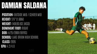 Damian Saldana  Class 2026  Outside Mid  Soccer Highlights  Lake Orion Michigan [upl. by Romeu]