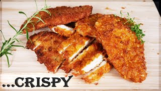 Hähnchenschnitzel 20  CornflakesPanade  Panko  extra knusprig [upl. by Anetsirk505]