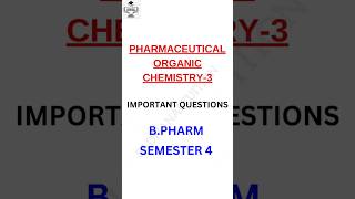 Pharmaceutical organic chemistry3 previous year important questions poc3 poc bpharmsem4 [upl. by Eleumas228]