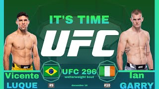 Vicente LUQUE vs Ian GARRY UFC296 Full FIGHT [upl. by Akilam]