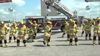 Firefighter Flash Mob Stayin Alive [upl. by Ynattirb8]