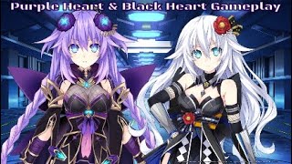 Neptunia x Senran Kagura Ninja Wars  Purple Heart amp Black Heart Gameplay [upl. by Aztiley]