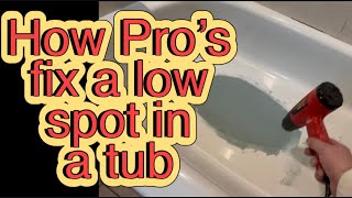 How pros fill a low spot in a tub [upl. by Mal763]