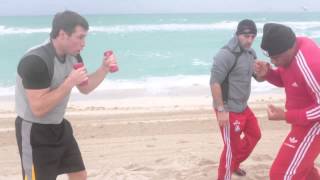 Odlanier Solis and Grigory Drozd Training In the Sand with Pedro Diaz [upl. by Domingo]