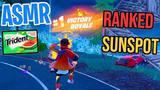 ASMR Gaming 🤩 Fortnite Ranked Sunspot Skin Relaxing Gum Chewing 🎮🎧 Controller Sounds  Whispering 💤 [upl. by Jaehne635]