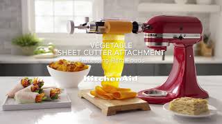 KitchenAid® Vegetable Sheet Cutter Attachment Processing Hard Foods [upl. by Joris]